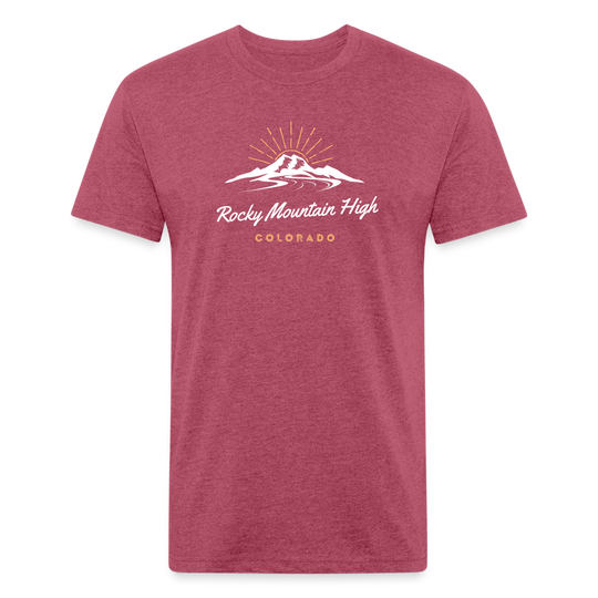 Rocky Mountain High - Premium Graphic Tee - heather burgundy