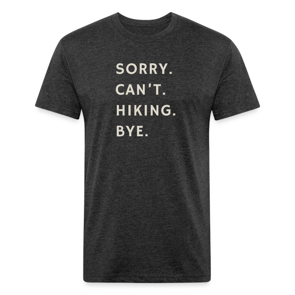 Sorry can't hiking bye - Premium Graphic Tee - heather black