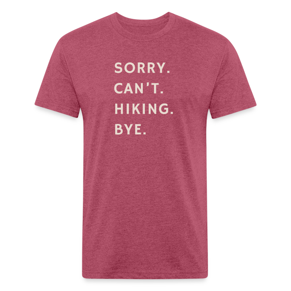 Sorry can't hiking bye - Premium Graphic Tee - heather burgundy