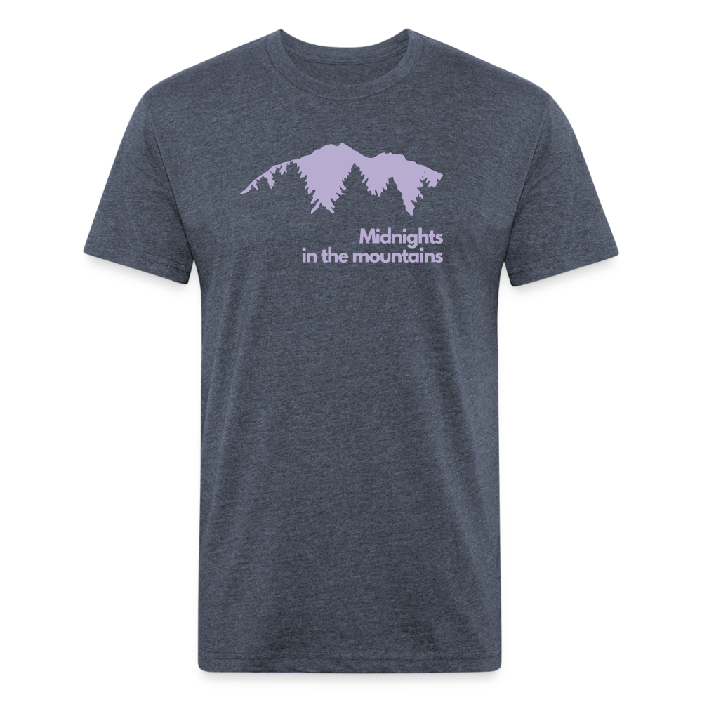 Midnights in the mountains - Premium Graphic Tee - heather navy