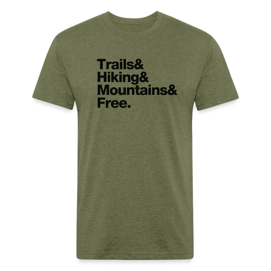 Trails - Premium Graphic Tee - heather military green