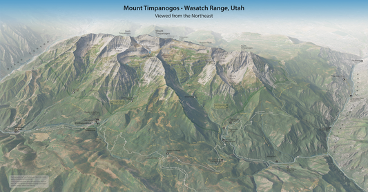 Mount Timpanogos Map - Viewed From the Northeast (6x10.5)