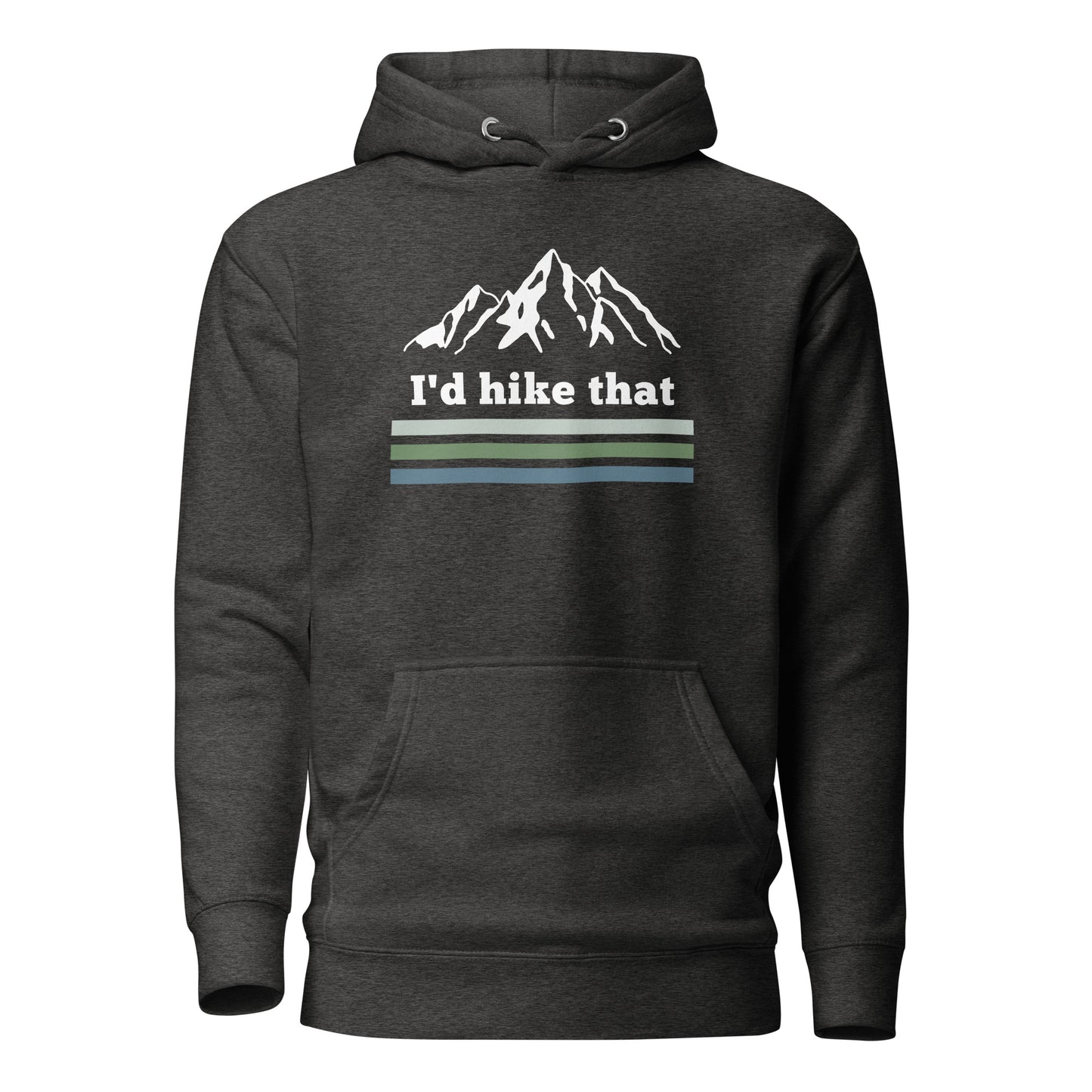 I'd Hike That (retro lines) Premium Mountain Blend Hoodie