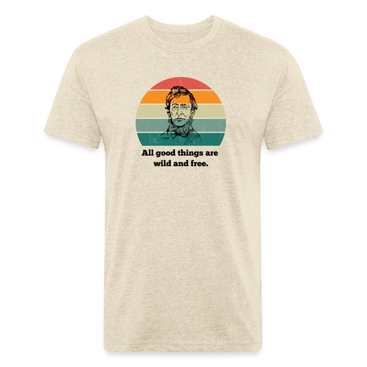 Premium Graphic Tee (Thoreau/wild and free) - heather cream