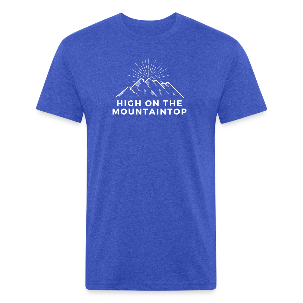 Premium Graphic Tee (High on the mountaintop) - heather royal