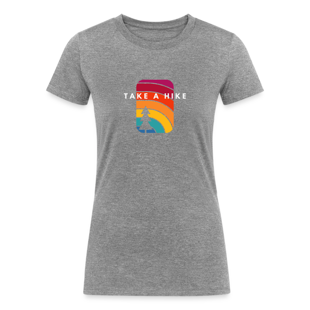 Women's Tri-Blend Organic T-Shirt (Take a hike) - heather gray