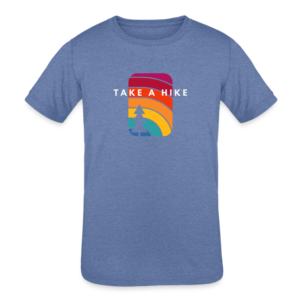 Kids' Tri-Blend T-Shirt (Take a hike) - heather blue