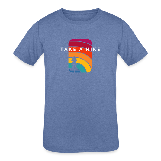 Kids' Tri-Blend T-Shirt (Take a hike) - heather blue