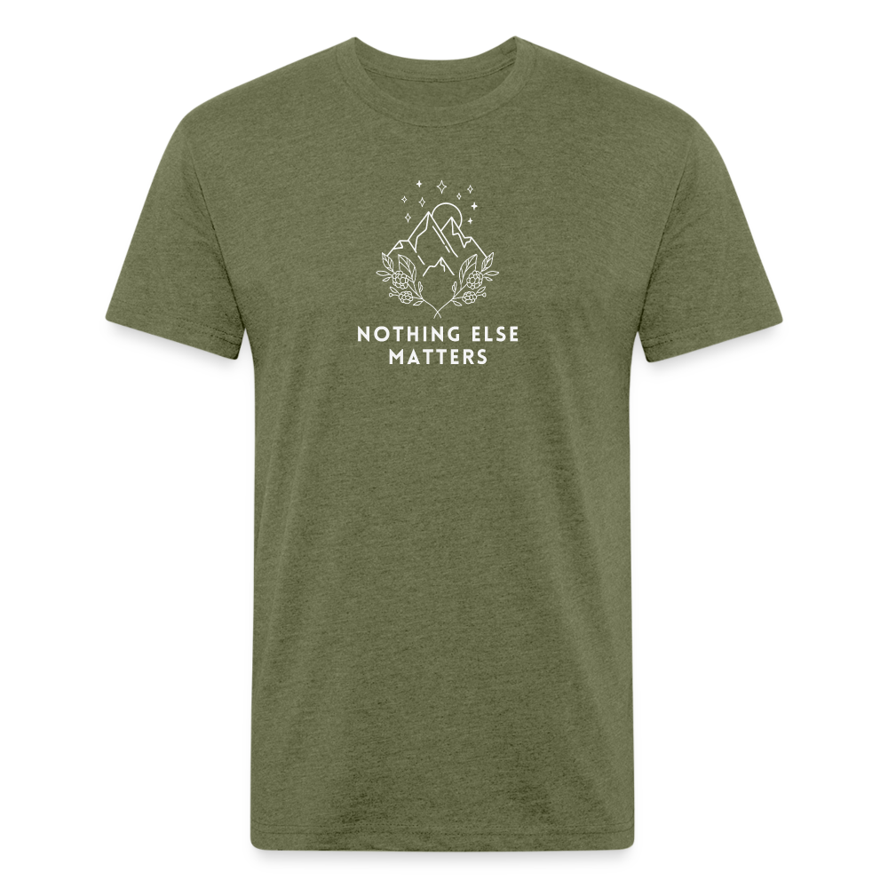 Premium Graphic Tee (Nothing else matters) - heather military green