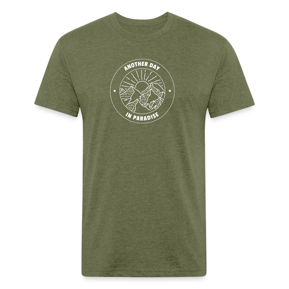 Premium Graphic Tee (another day in paradise) - heather military green