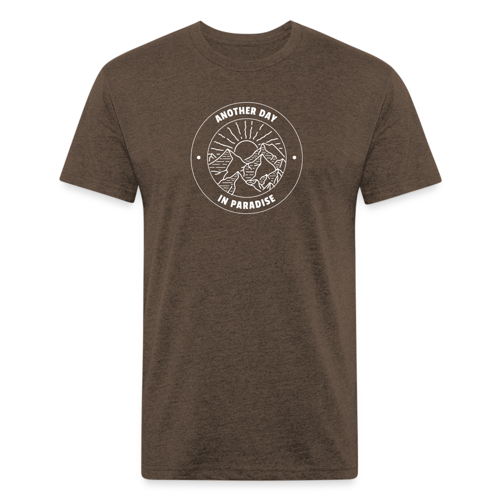 Premium Graphic Tee (another day in paradise) - heather espresso