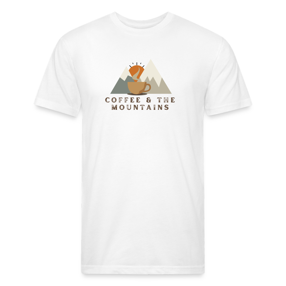 Coffee and the Mountains - Premium Graphic Tee - white