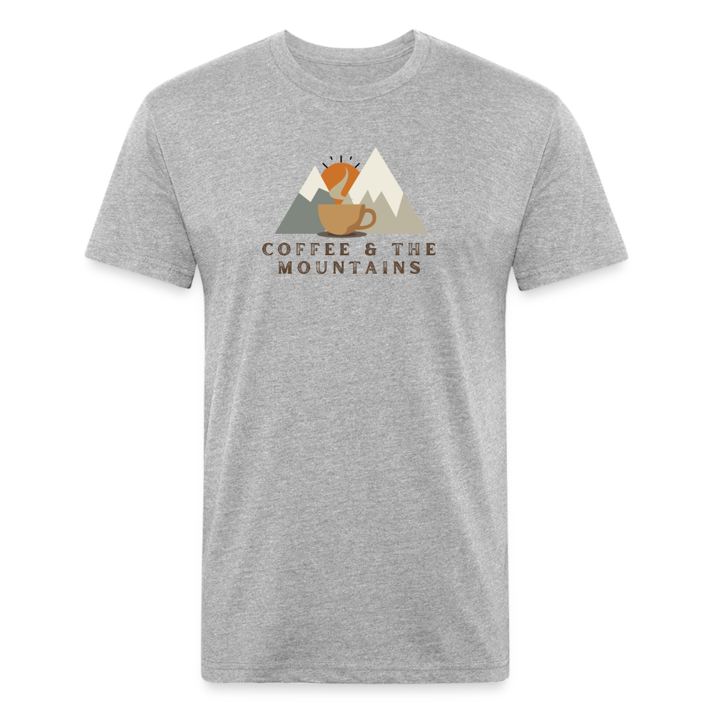 Coffee and the Mountains - Premium Graphic Tee - heather gray