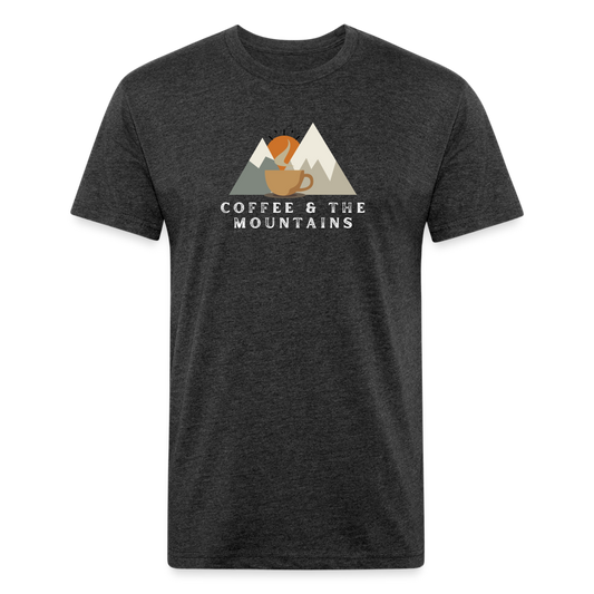 Coffee & the Mountains - Premium Graphic Tee - heather black