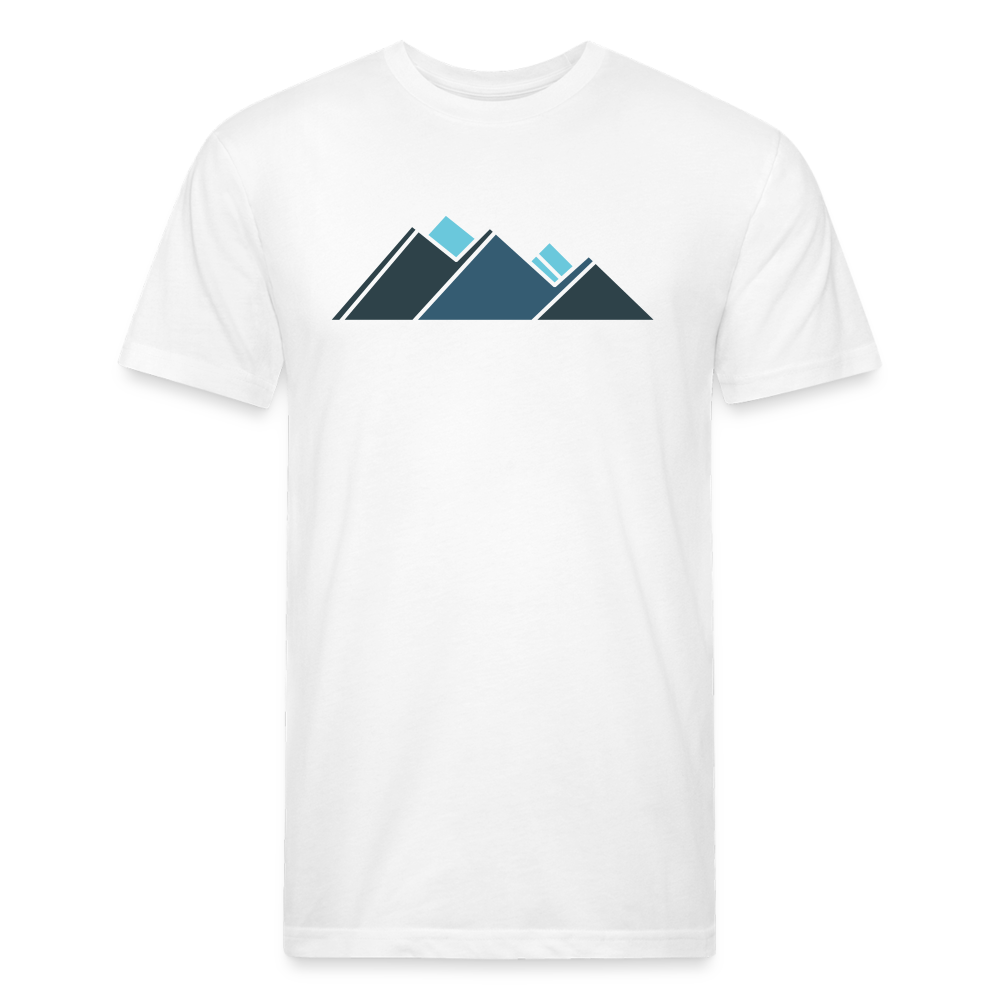 Retro Blue Mountains - Premium Graphic Tee - white